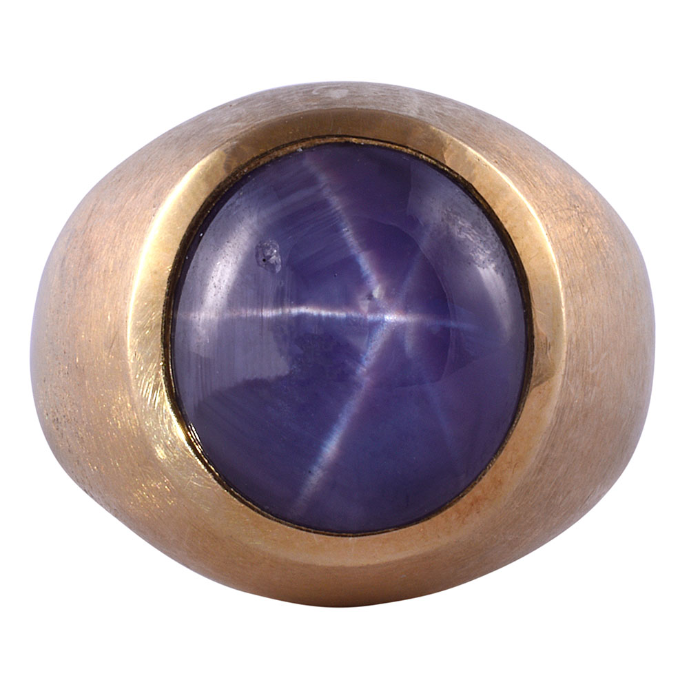 16.75 Carat Purple Star Sapphire Mens Ring