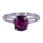 1.59 Carat Ruby Platinum Ring