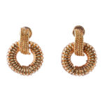 Door Knocker Style 18K Gold Earrings