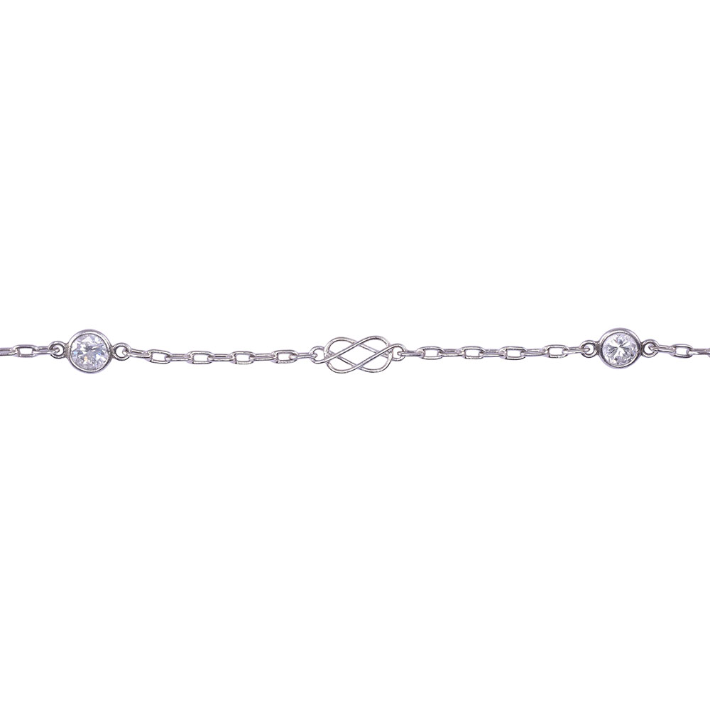 50 Inch Diamond Platinum Chain Necklace