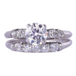 Vintage Diamond Platinum Wedding Set