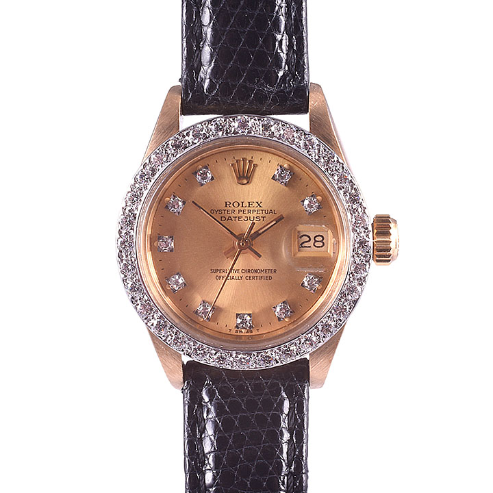 Rolex Datejust 18K Gold Ladies Wrist Watch