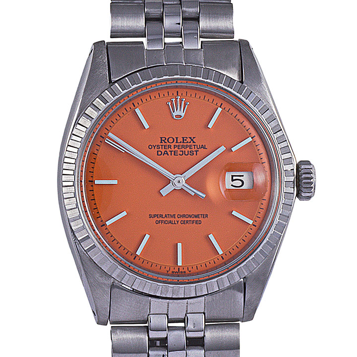 Rolex Datejust Custom Finished Orange Dial Wrist Watch