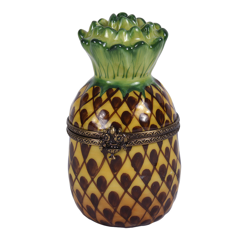 Limoges Pineapple Porcelain Trinket Box
