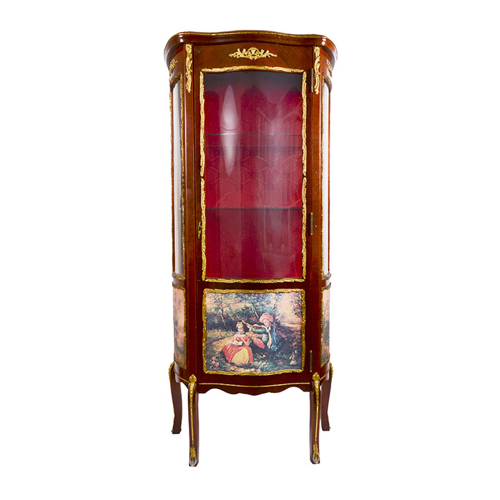 French Painted Curio Cabinet
