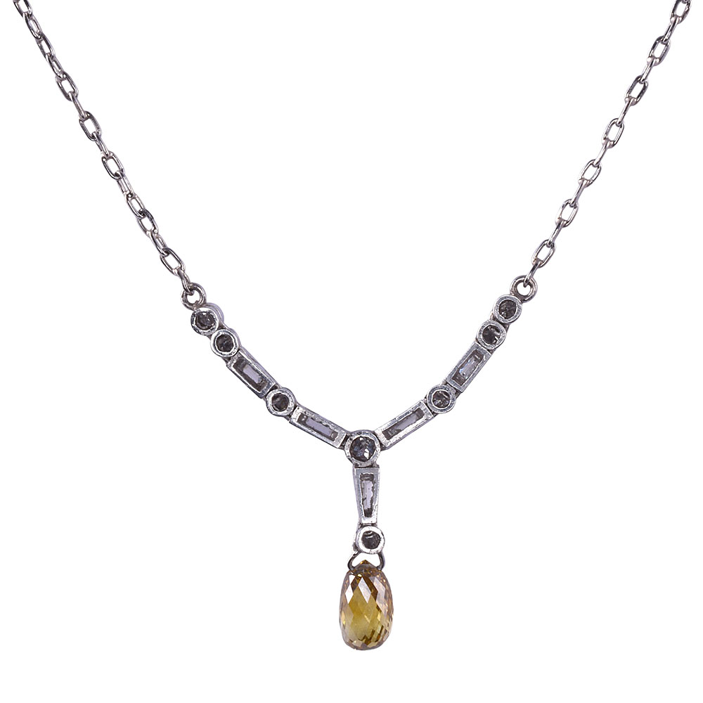 Custom Yellow Diamond Necklace