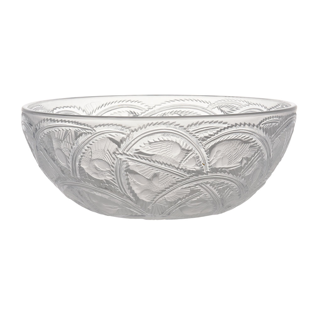 Lalique Pinsons Crystal Bowl