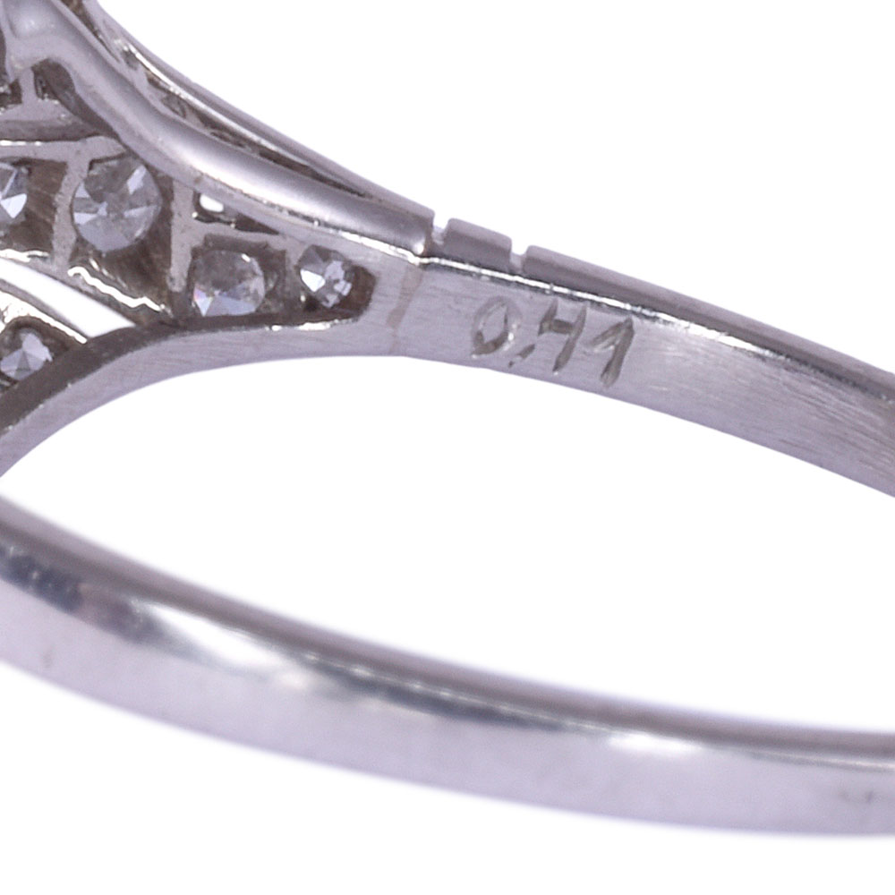 Diamond Filigree Platinum Ring