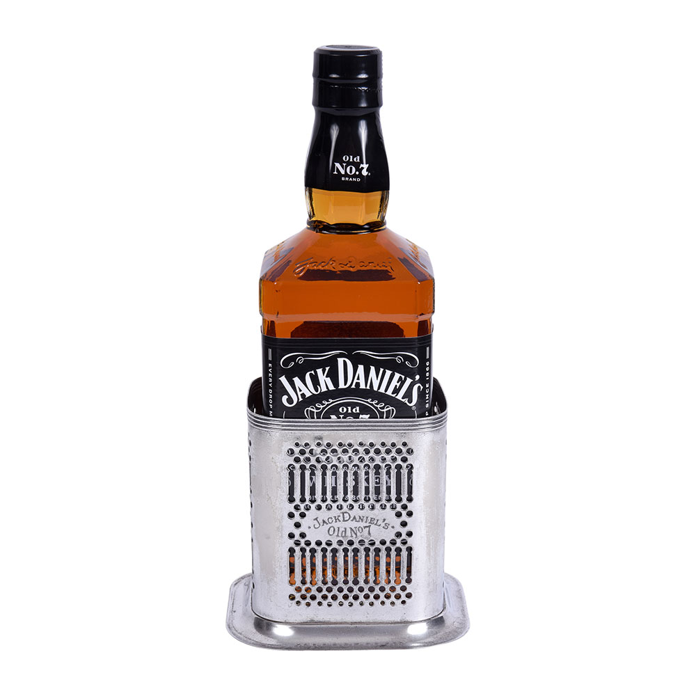 Silverplate Jack Daniels Bottle Holder