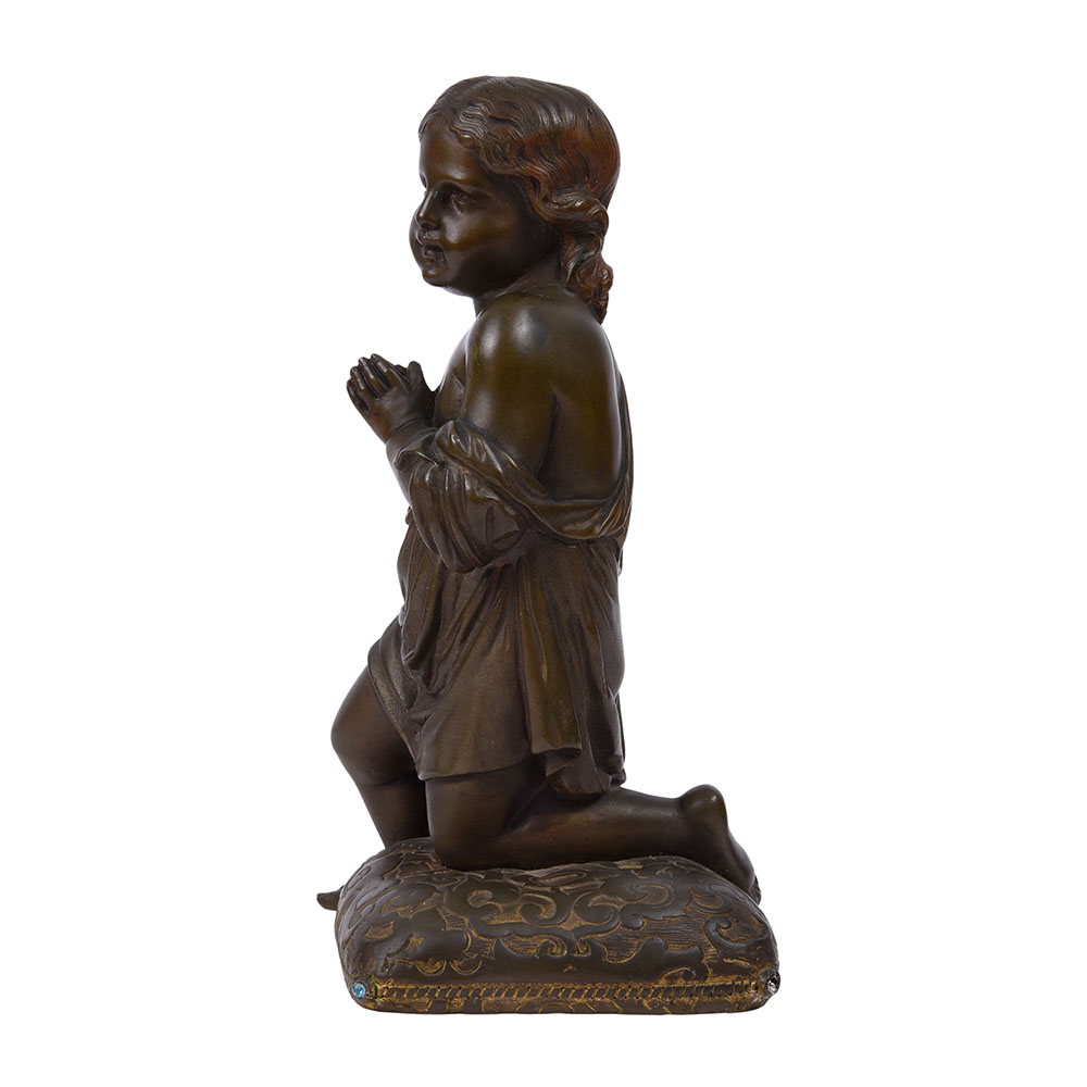 Praying Child Bronze Sculpture