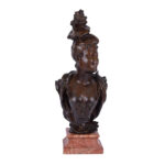 Victor Bruyneel Young Lady Bust Bronze Sculpture