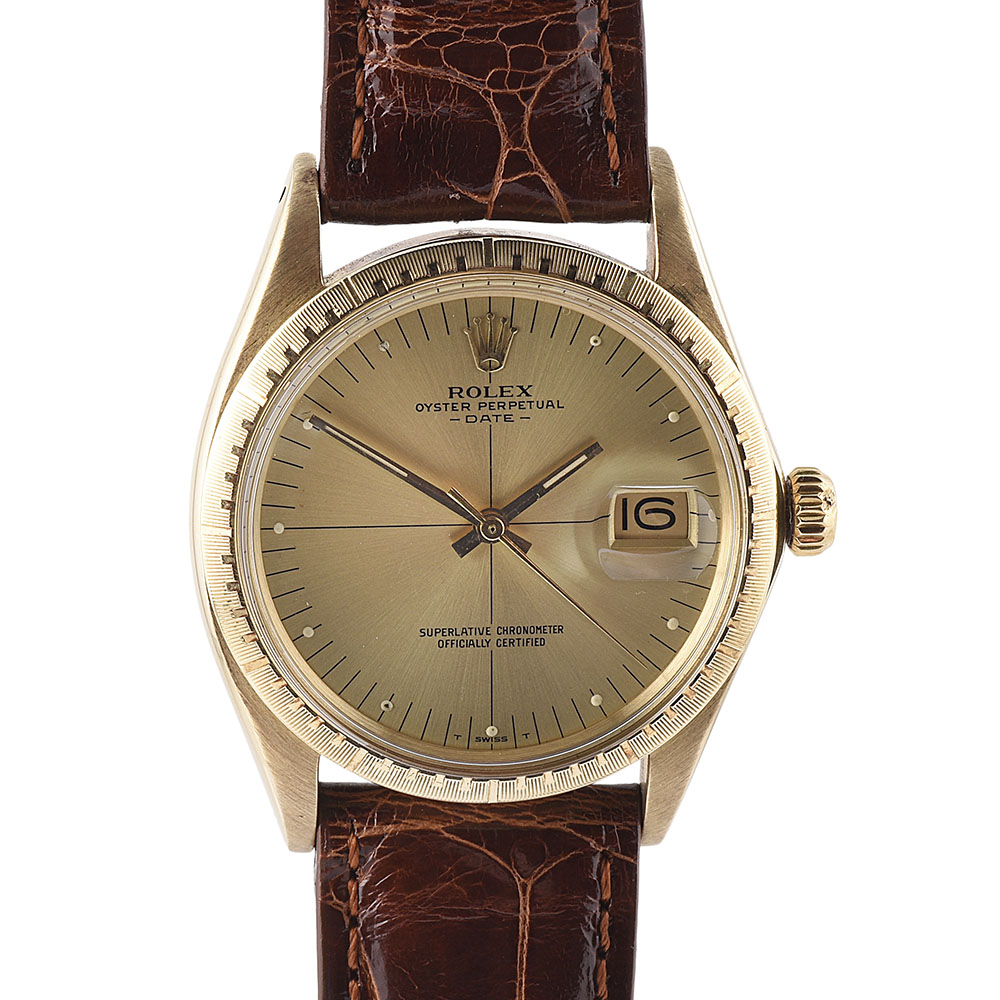 Rare Rolex Solid 14K Gold Zephyr Wrist Watch