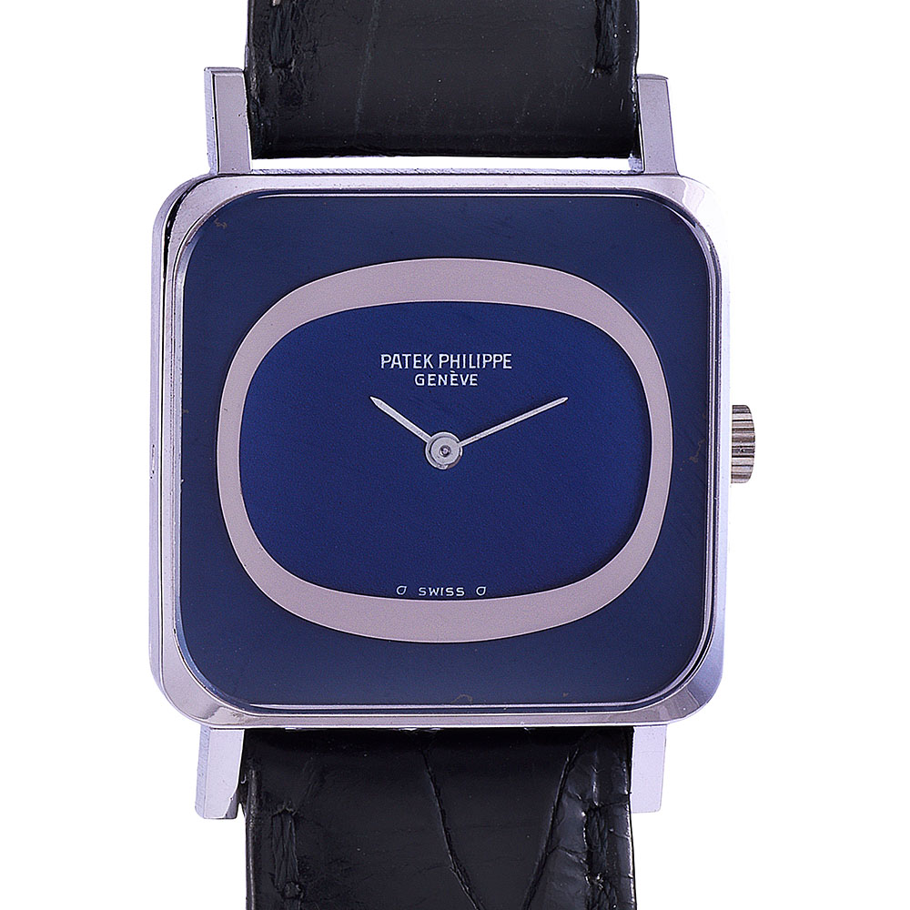 Patek Philippe Original Blue Gold Chapter Ring Ladies Wrist Watch