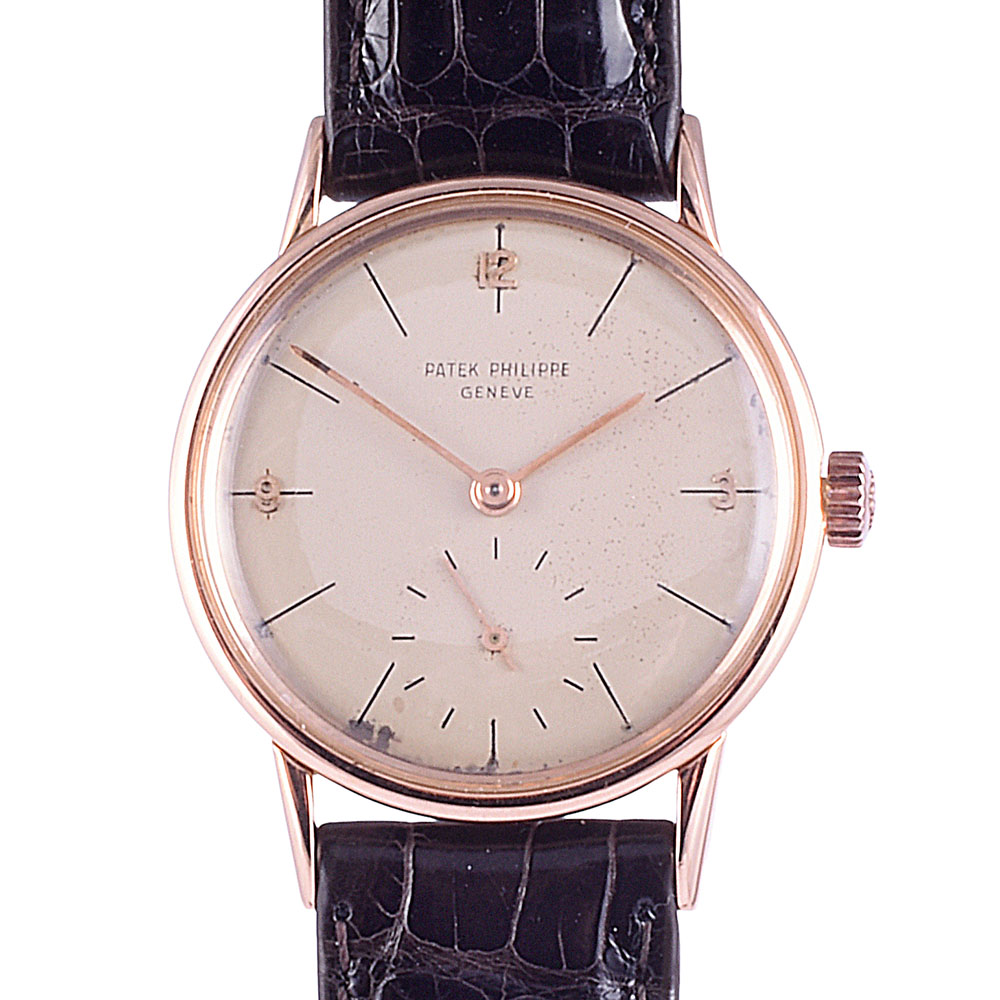 Patek Philippe Rare 18K Rose Gold Round Wrist Watch