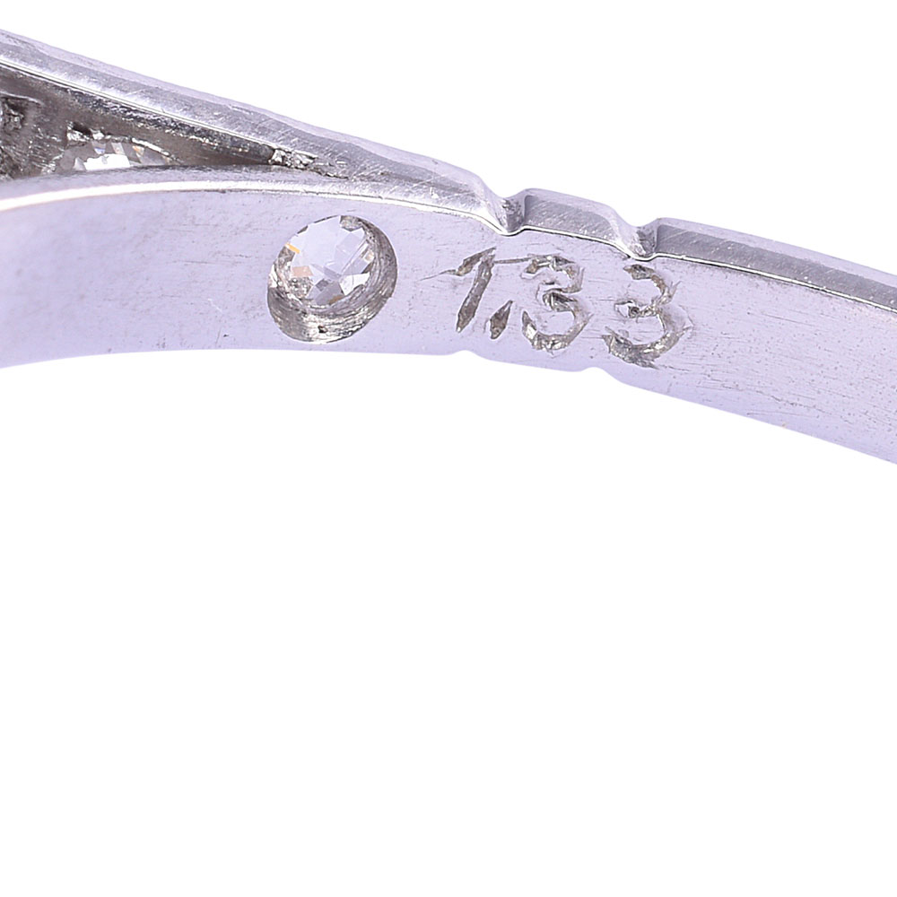 1.33 Carat Center Diamond Platinum Engagement Ring