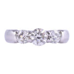 Three Diamond Platinum Ring