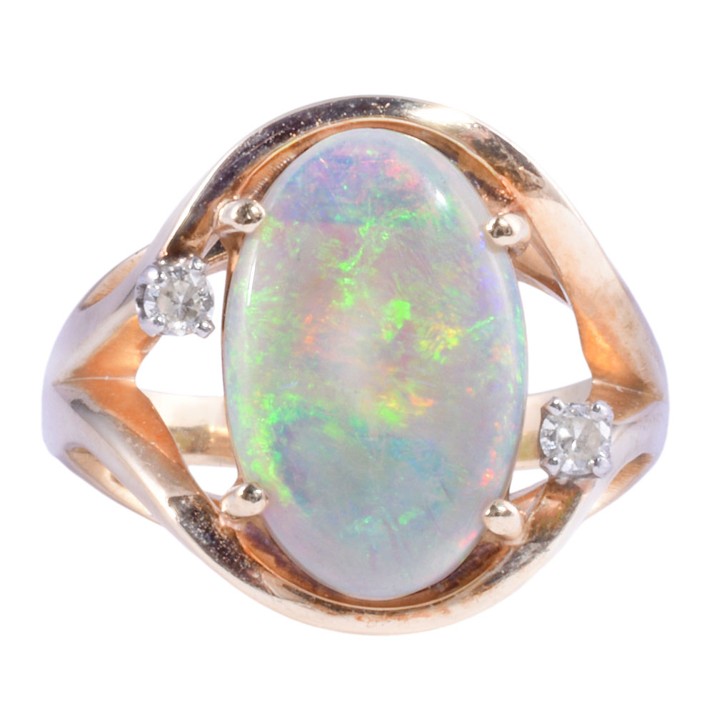 Oval Opal Ring Size 10