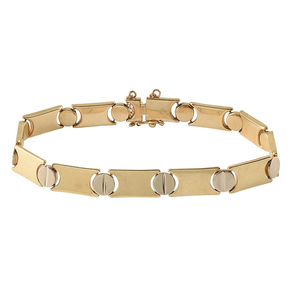 Italian 14K Gold Link Bracelet