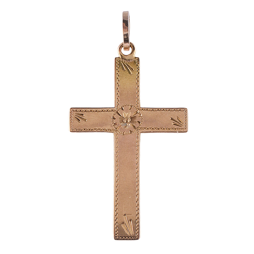 Hand Engraved Cross Pendant