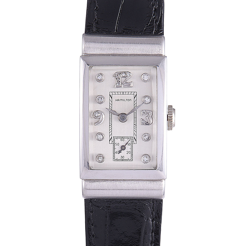 Art Deco Hamilton Platinum Wrist Watch