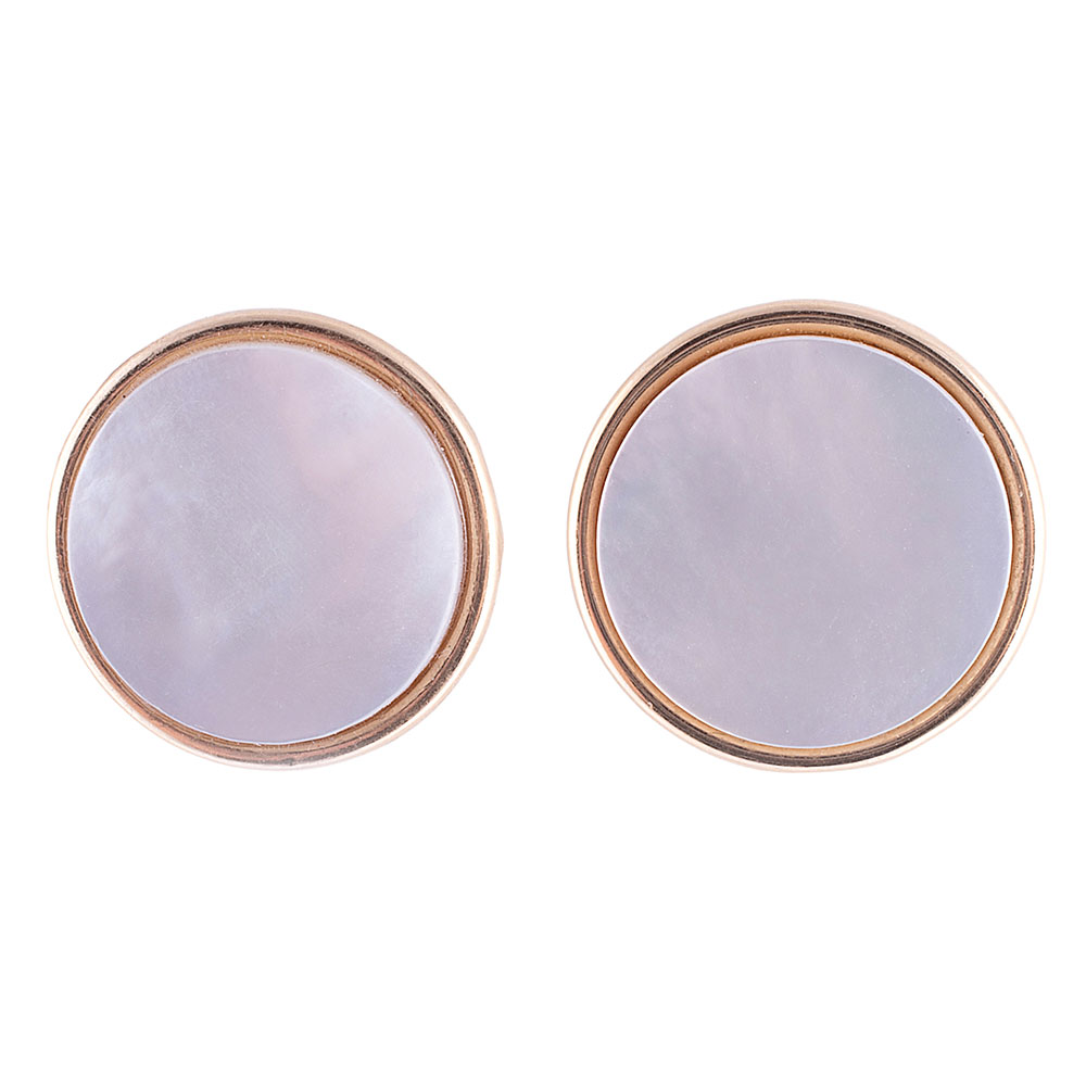 Round Mother of Pearl Earrings