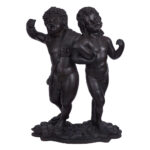Baby Bacchus and His Gal Wooden Sculpture