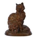 F Pautrot Bronze Cat Sculpture