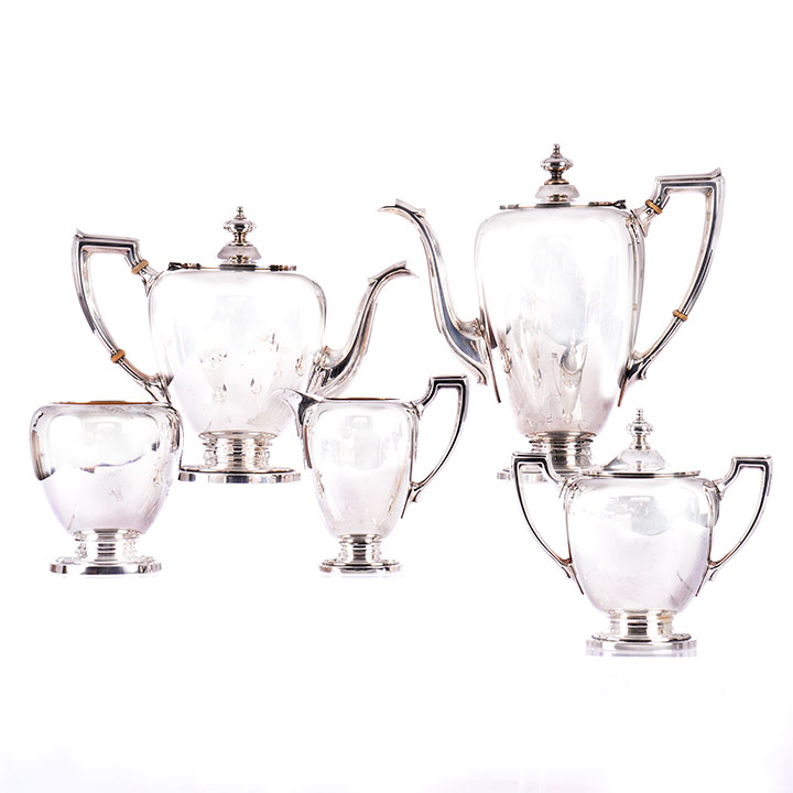 Reed & Barton Five Piece Sterling Silver Tea Service