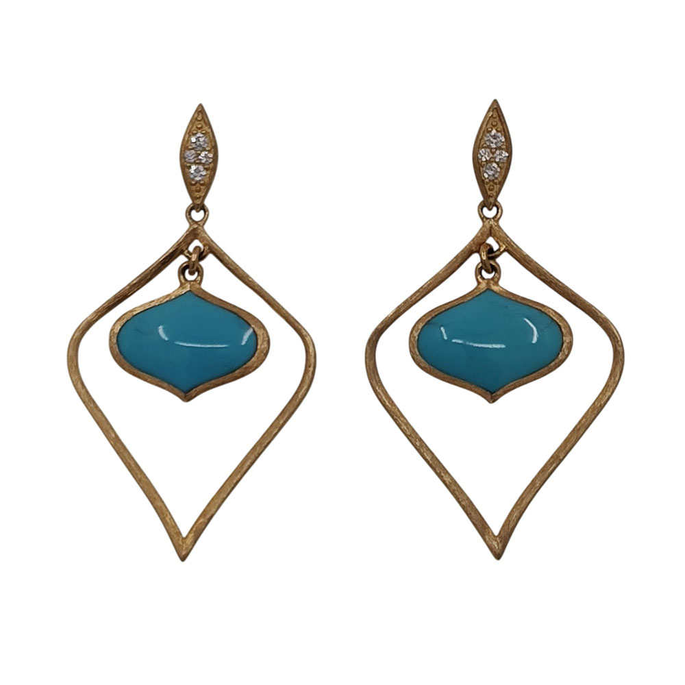 Kabana Turquoise Dangle Earrings