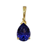 3 Carat Pear Tanzanite Enhancer Pendant
