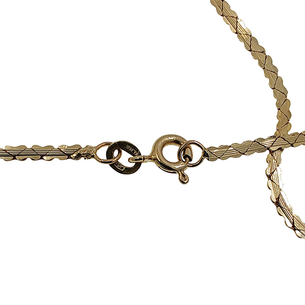 Ruby & Diamond Enhancer Pendant on Heart Link Chain