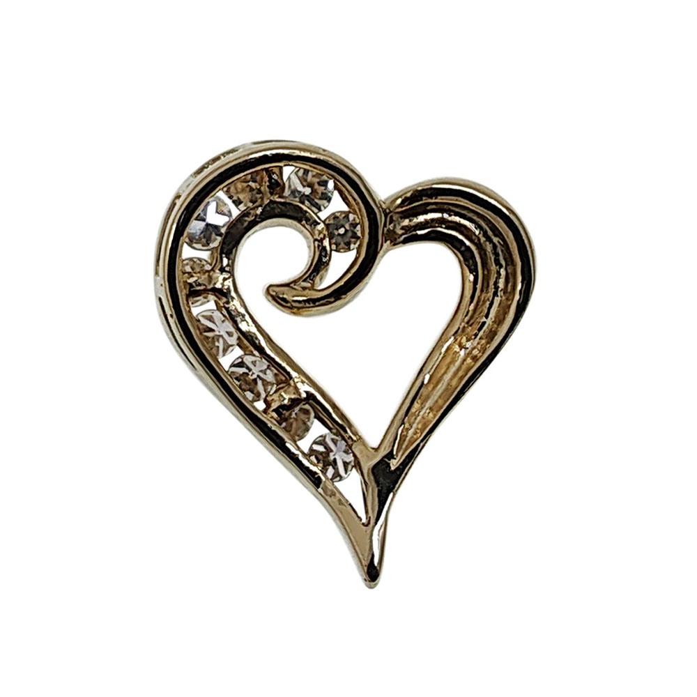 14K Gold Diamond Heart Pendant