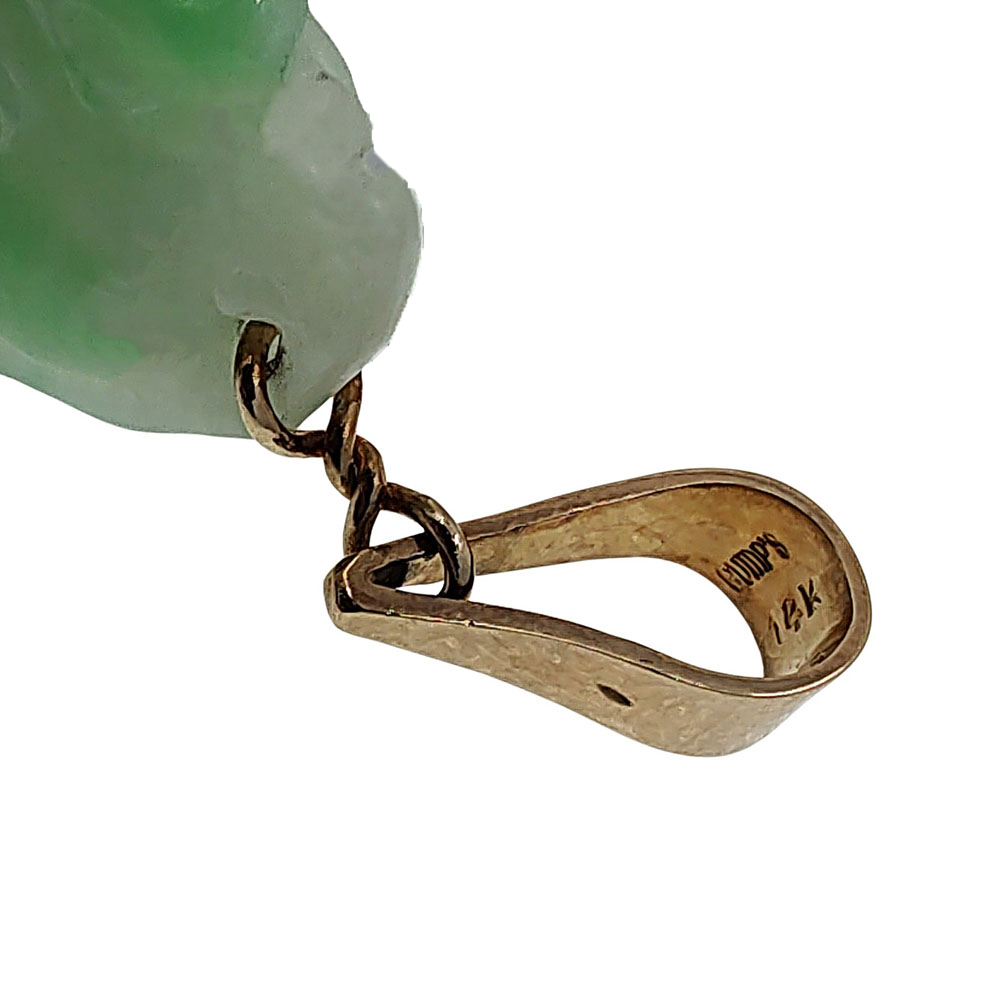 Mottled Carved Jade Pendant