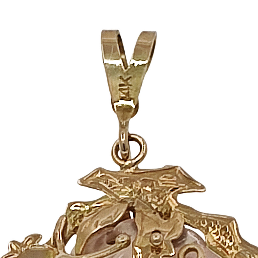 Large Carved Rose Quartz Pendant