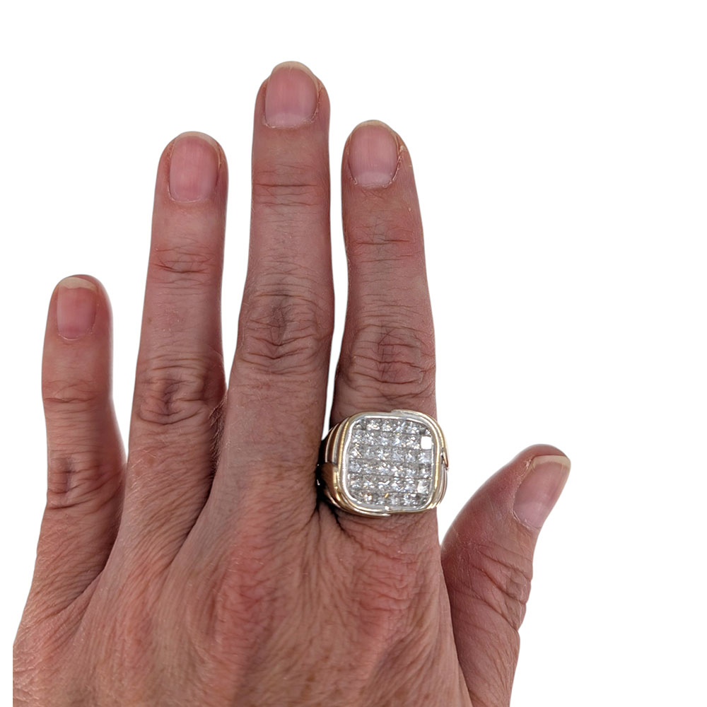 18KW Gents Invisible Set Diamond Ring