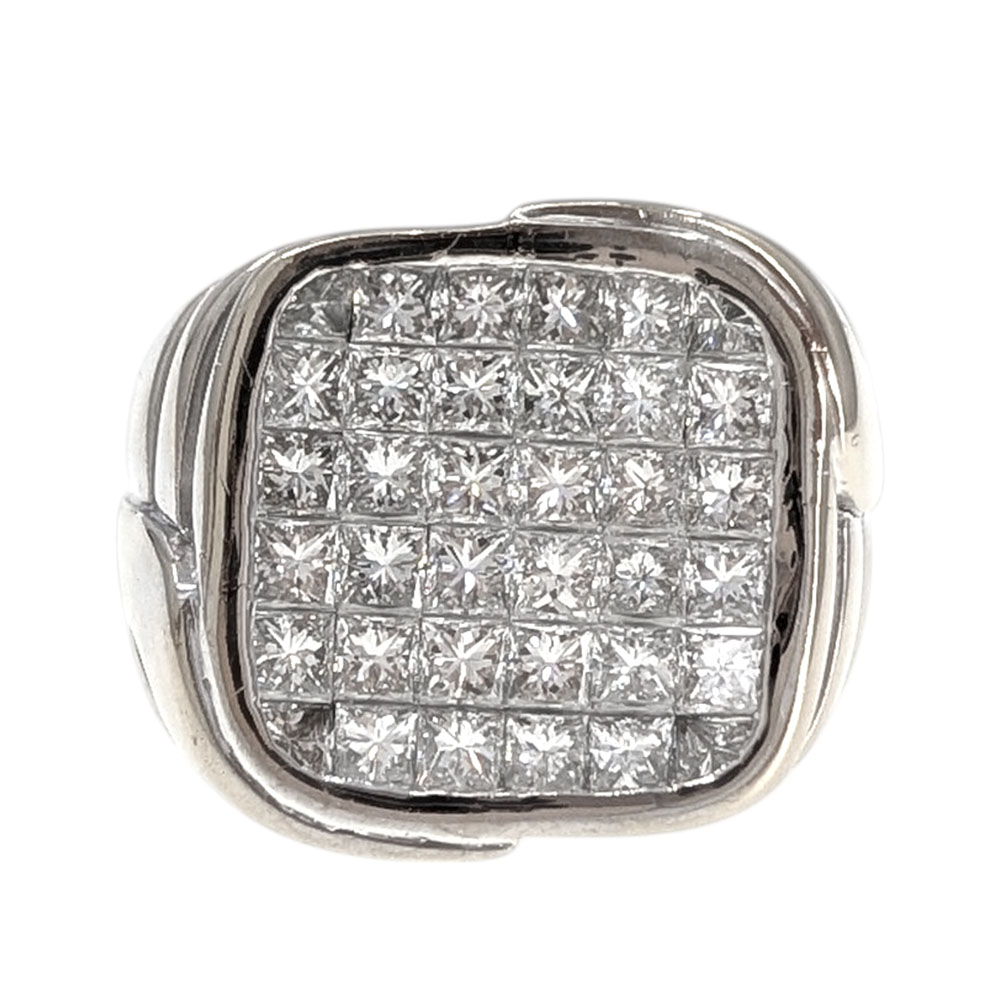 18KW Gents Invisible Set Diamond Ring