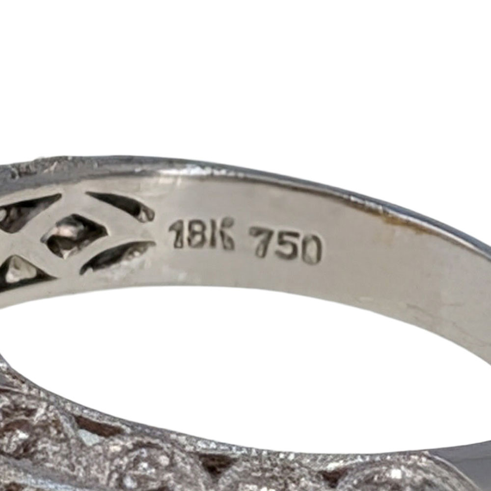 Rose & White Gold Pave Diamond Engagement Ring CZ Center