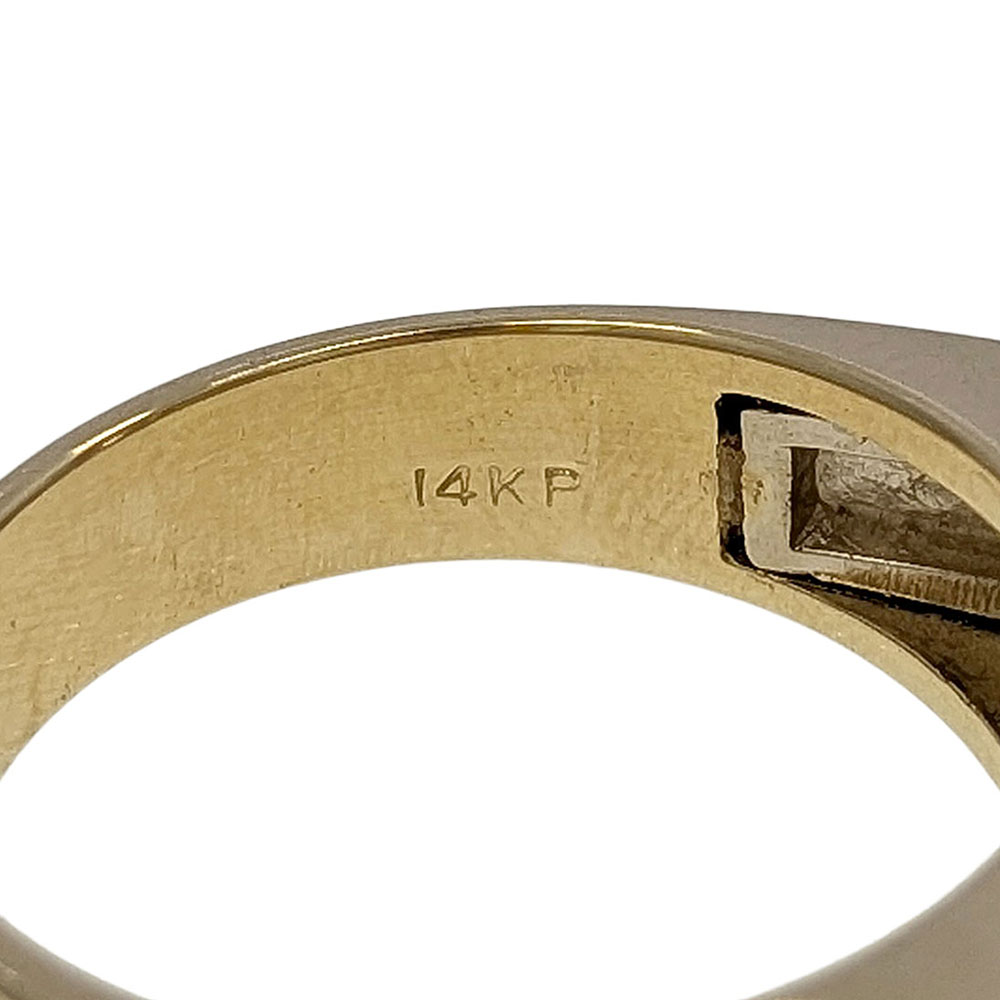 Gents Two Tone Gold Diamond Wedding Band