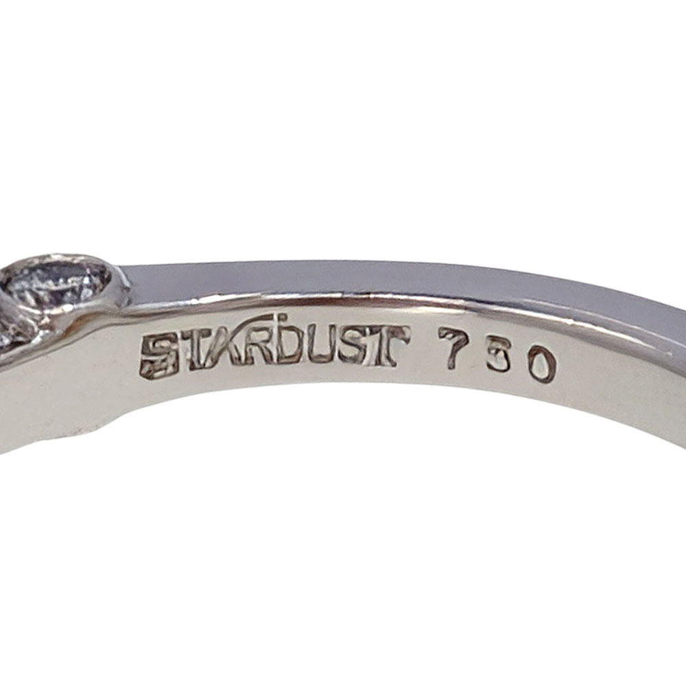 Stardust 18KW Halo Engagement Ring with CZ center