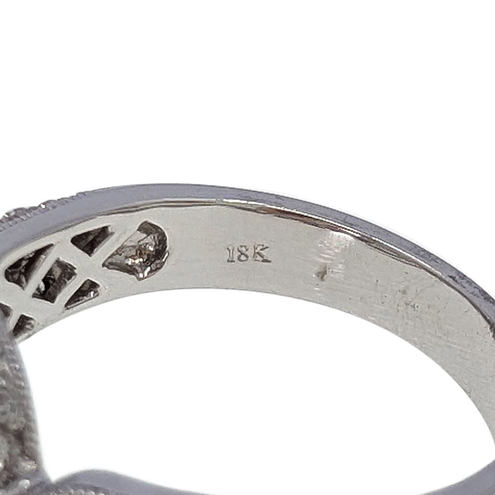 18KW Pave Diamond Semi Mounting Engagement Ring