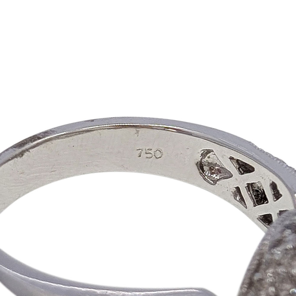 18KW Pave Diamond Semi Mounting Engagement Ring