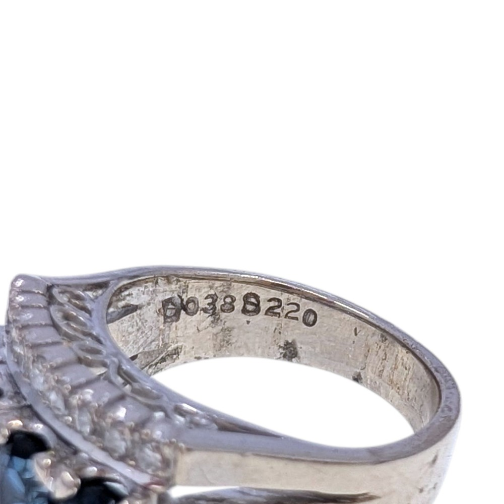 Four Sapphire & Diamond Ring