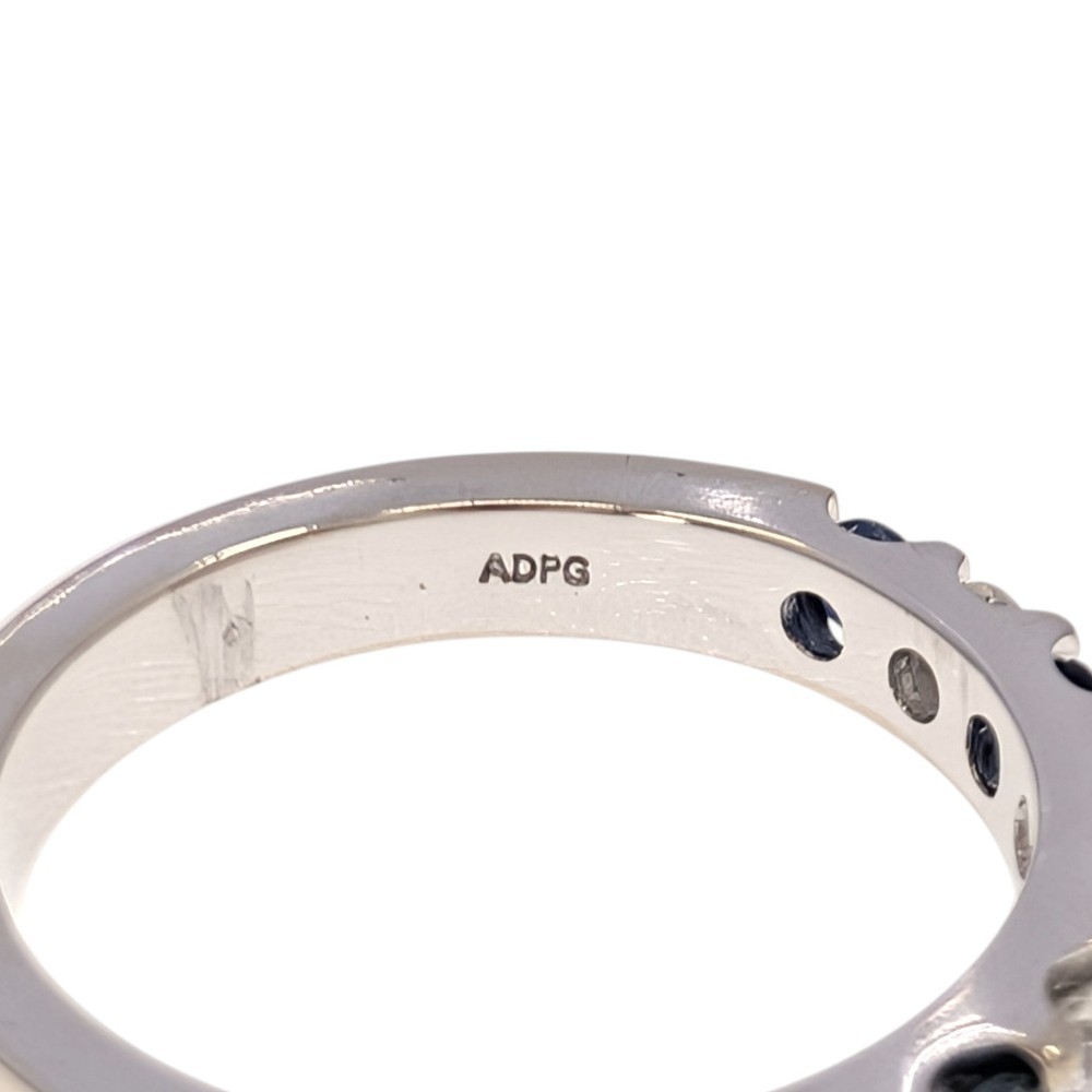 Sapphire Diamond White Gold Band