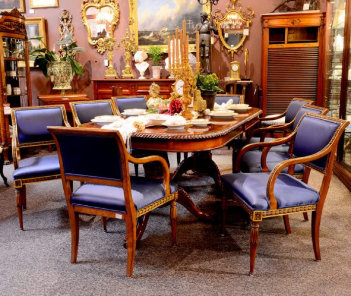 Karges Set of Eight Louis XVI Style Dining Chairs